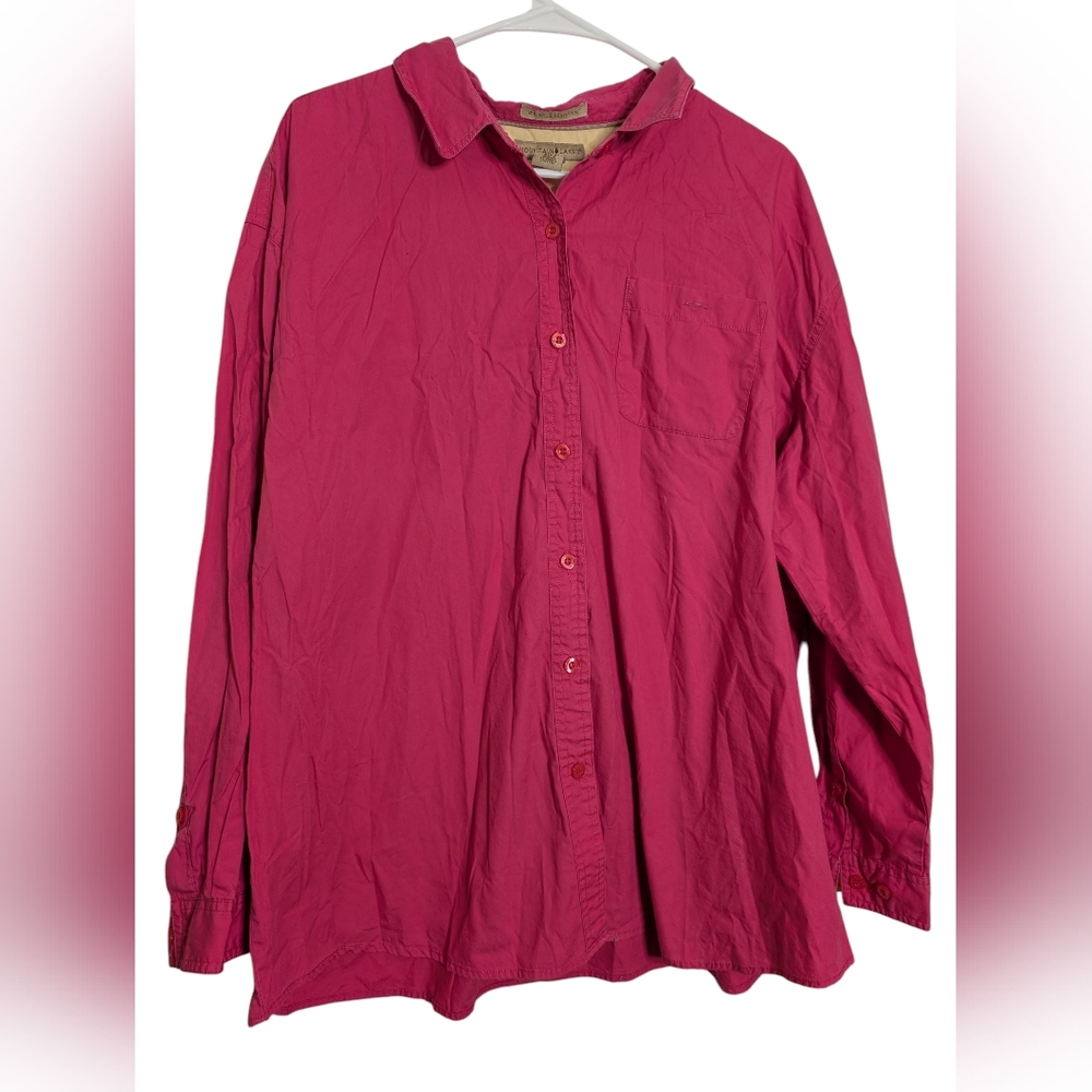 Vibrant Pink Button-Up Shirt